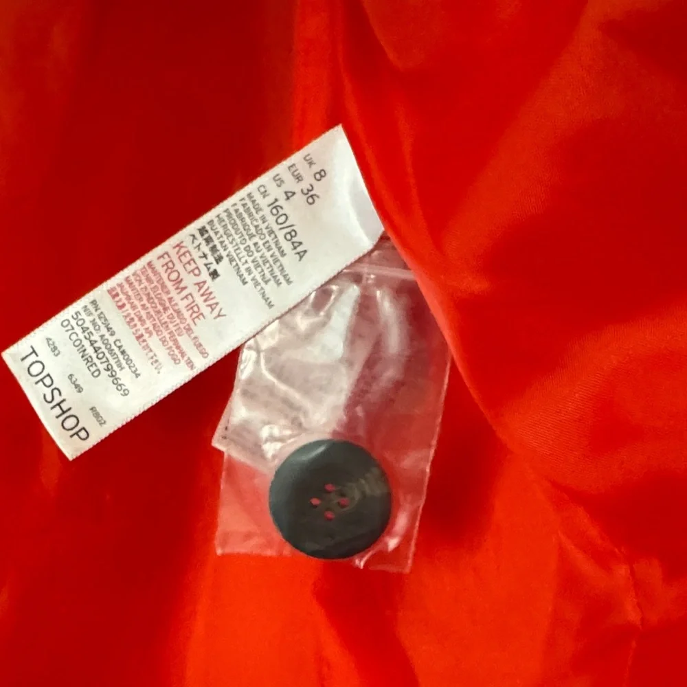 Topshop Bold Red Blazer Coat - Picture 3 of 5